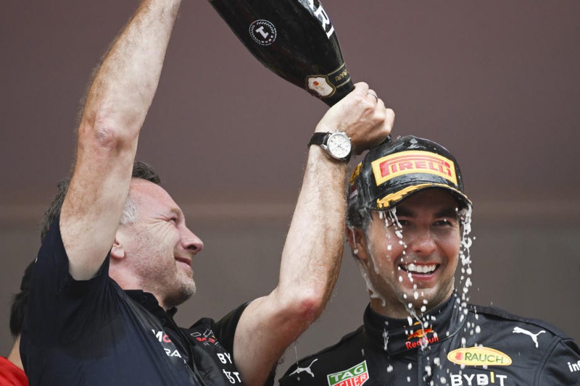 Perezu dirkaški maraton v Monaku, Ferrari zapravil zmago Leclerca