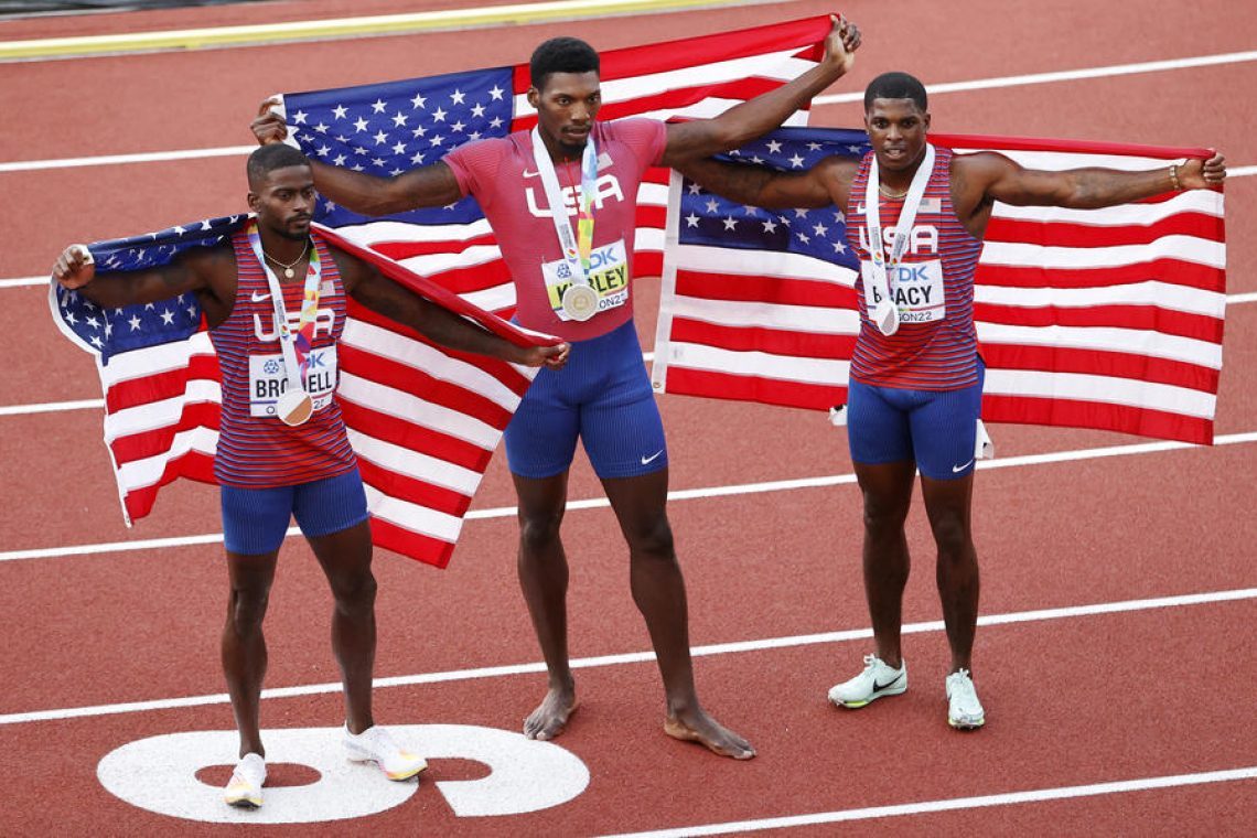 Američan Kerley prvi na 100 m na SP, peti zaporedni naslov Fajdeka