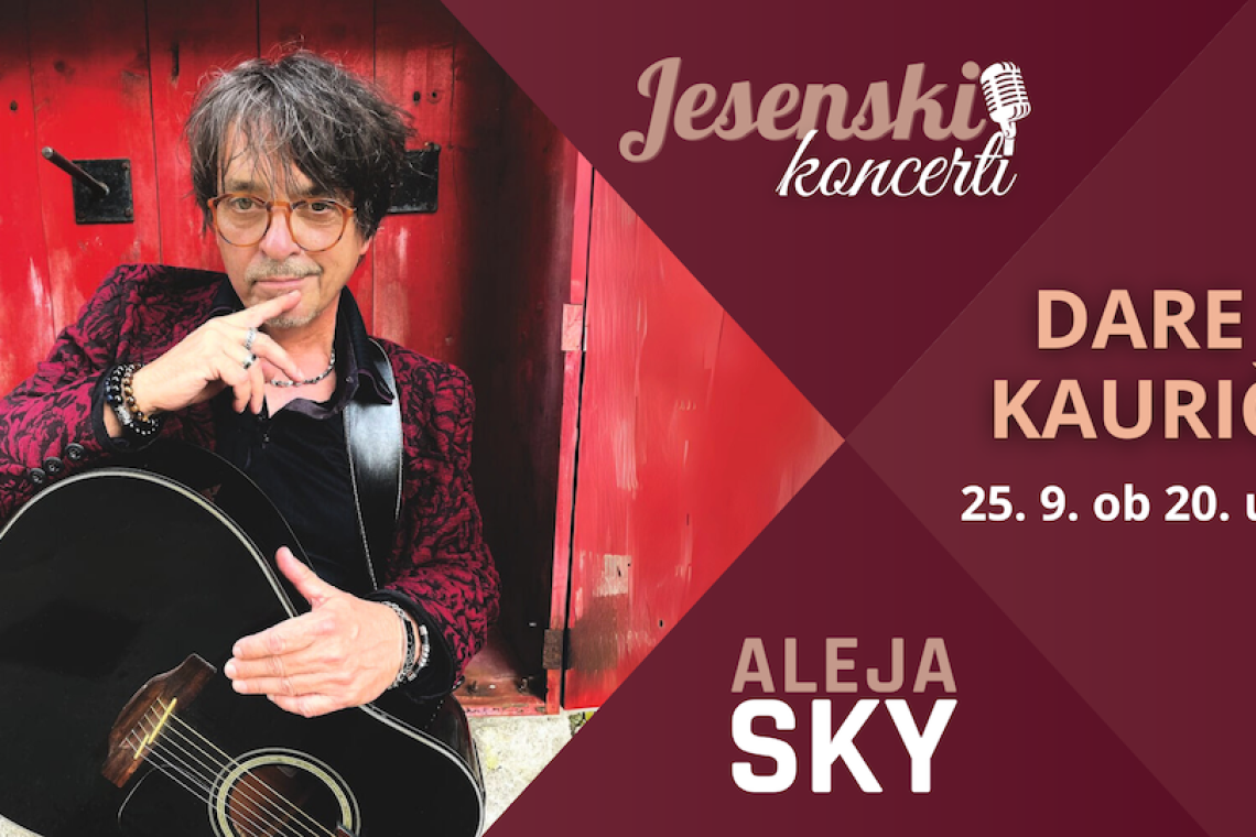 Na Aleji Sky bo nastopil Dare Kaurič, koncert Balladera prestavljen