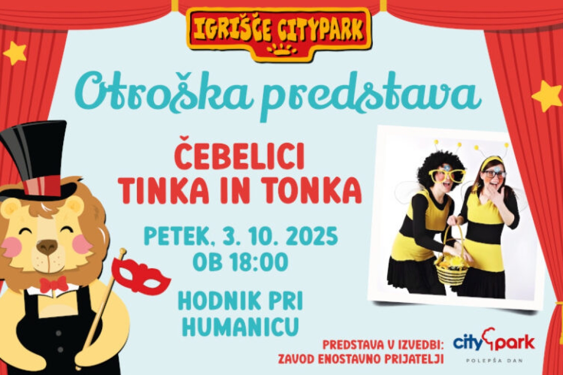 V Cityparku otroška predstava o prijateljstvu in poštenosti