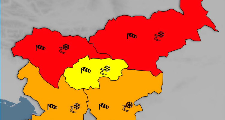 Jutri močan veter in obilno sneženje